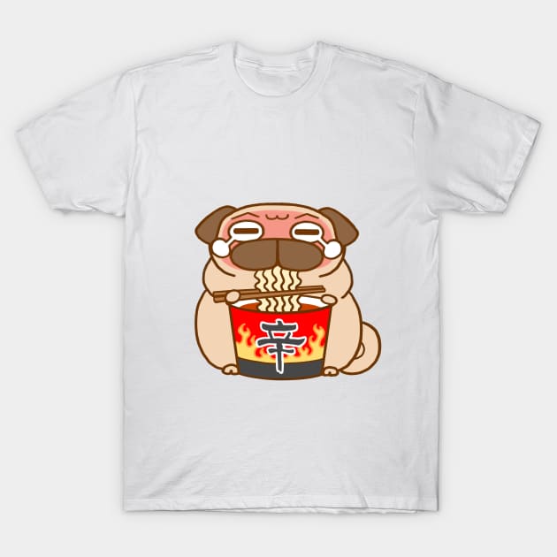 Pug Spicy Ramen T-Shirt by Pugget Nugget